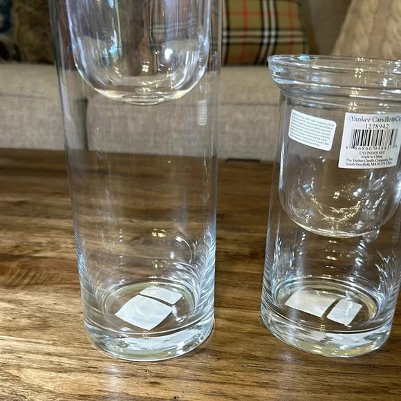 NWT VTG YANKEE CANDLE Company 4 piece Cylinder Floating Set Home Accents Decor - Picture 7 of 11
